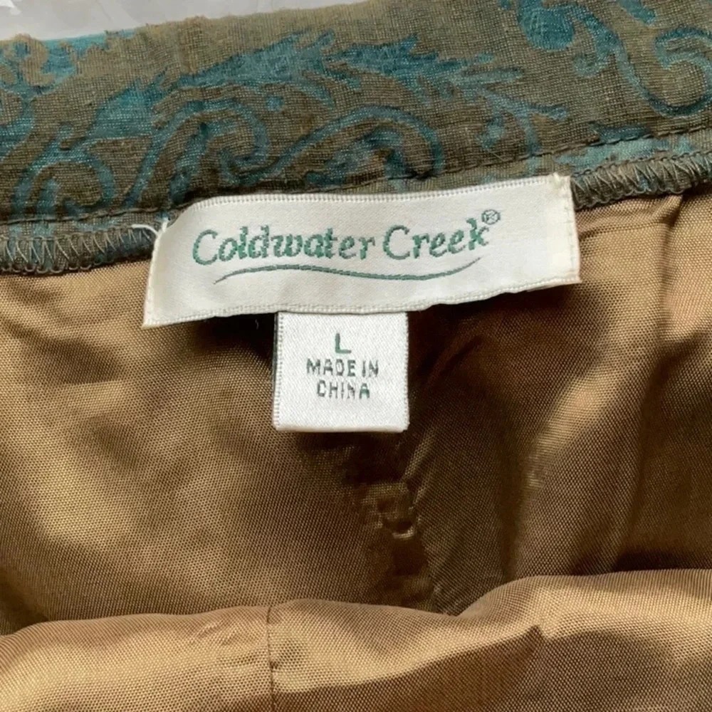 🩱Pretty Coldwater Creek Beautiful ALine Skirt Lace Overlay w/a little Shimmer🩱